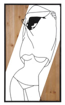 Pannello da Muro Strip Ferro e Wood 50x2x90 cm in Ferro e MDF Nero e Marrone      