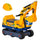 Escavatore Ruspa Cavalcabile 77x26x55 cm per Bambini Giallo