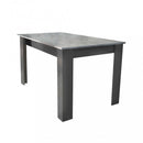 Tavolo Allungabile Gemma 160/200x90x75 h cm in Truciolare bilaminato Antracite e Grigio effetto Cemento