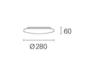 Plafoniera Tonda da Interno a LED 12W 3000K Sovil Bianca