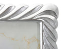Cornice Carvy 21,3x1,5x26,3 cm in Resina e Vetro Argento      