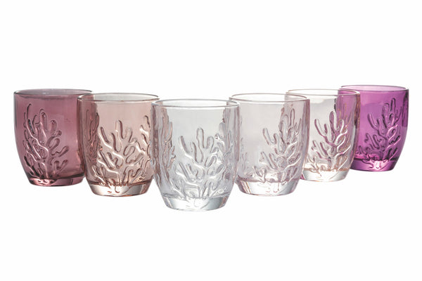 prezzo Set 6 Bicchieri Acqua in Vetro 340 ml Villa d'Este Home Tivoli Coral Provence