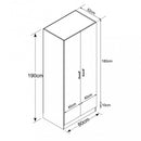 Armadio 2 Ante 80x52x180 h cm in Truciolare bilaminato Marrone