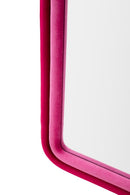 Specchio da Muro Cloe Velluto Fuxia 60x4x160 cm in MDF e Poliestere e Specchio Fucsia      