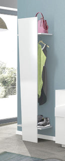 Mobile Ingresso Appendiabiti e Ripiani a Giorno 40x30x200 cm Ping Bianco Lucido  