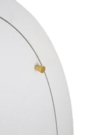 Mobiletto 2 Ante Venus 60x32x133 cm in MDF e Ferro Bianco e Oro      