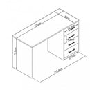 Scrivania Porta Pc Topaz Olmo 120x50x74 h cm in Truciolare bilaminato Rovere grigio