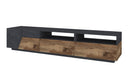 Mobile TV 2 Ante 2 Cassetti 200,1x43x46 cm Alien Ardesia e Acero Pereira