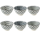 Set 6 Coppette Ø13,5x8 cm 350 ml in Gres VdE Tivoli 1996 Double Blue