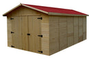 Box Auto Garage da Esterno 2,8x4,8 m Senza Pavimento in Legno Picea Massello 16mm Eden