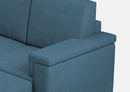 Divano 2 Posti con Pouf 168x145x85 cm Marrak in Tessuto Avio