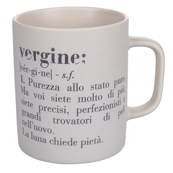 Tazza Zodiaco "vergine" Ø8x10 cm in Bone China VdE Tivoli 1996 Bianco online