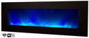 Camino Elettrico da Parete Wifi Effetto Fiamma 2000W CheminArte Volcano 5XL Nero