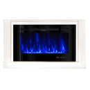 Camino Elettrico da Pavimento 72,5x121,5x30 cm Effetto Fiamma 1500W Bernard mini & Adeli Bianco