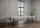 Tavolo Allungabile 160-264x90x77 cm Tecno Premium Bianco Frassino