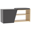Panca Scarpiera Salvaspazio 104x37x47 cm 8 Paia di Scarpe in Truciolare Rovere e Antracite