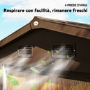 Casetta da Giardino Porta Attrezzi 235,7x152x208,7 cm con Pannelli in Acciaio Galvanizzato Effetto Legno Marrone 