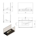 Camino a Bioetanolo da Pavimento 70x40,2 cm Flig Oakland Granito