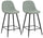 Set 2 Sgabelli 43x40x91,5 cm in Velluto Verde
