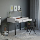 Scrivania con Cassetto 81,4x61,8x100 cm in MDF Sponge Bianco e Nero