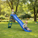 Scivolo per Bambini 285x46x165,5 cm in Metallo Blu e Verde