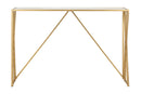 Console Easy 120x40x80 cm in Ferro e MDF e Specchio Oro      