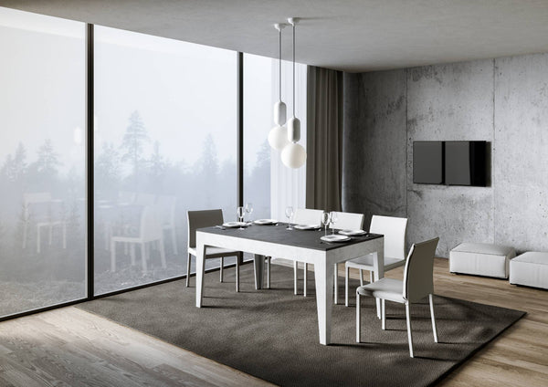 sconto Tavolo Allungabile 160-220x90x77 cm Cico Mix Antracite Spatolato
