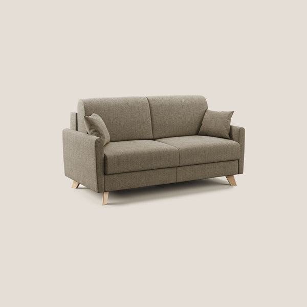 Divano Letto 3 Posti 200x94x97 cm in Tessuto Marrone acquista