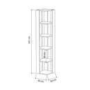 Libreria angolare 34x34x161 cm Nati bordeaux 5 ripiani