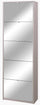 Scarpiera 5 Ante con Specchio 63x190x29 cm Olmo Chiaro
