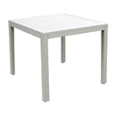 Tavolo Cuba 80x80x74 h cm in Alluminio Tortora