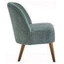 Poltrona Relax in Legno e Tessuto Colore Verde Acqua Mod. Petty 52x58x71H cm