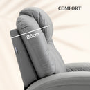 Poltrona Relax Massaggiante e Reclinabile 89x99x106 cm con Telecomando in Pelle PU Grigio