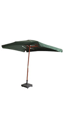 Ombrellone da Giardino 2x3 m Palo Ø48 mm in Legno Bauer Verde Seconda Scelta