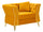 Poltrona Emy Senape con Cuscino 104x83x76 cm in Legno e Poliestere