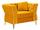 Poltrona Emy Senape con Cuscino 104x83x76 cm in Legno e Poliestere