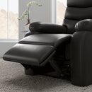 Poltrona Relax Reclinabile Manuale 80x90x105 cm in Similpelle Nera
