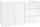 Credenza 2 Ante + 3 Cassetti 140x43x86 cm Vega Bianco Lucido