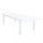 Tavolo Formentera 200/300x100x74 h cm in Alluminio Bianco