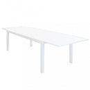 Tavolo Formentera 200/300x100x74 h cm in Alluminio Bianco