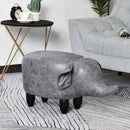 Pouf Poggiapiedi Elefante 72x35x36 cm  Grigio