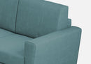 Divano 2 Posti 172x85x85 cm Yasel in Tessuto Petrolio