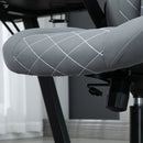 Sedia da Ufficio Direzionale 65,5x69,5x112-122 cm in Poliestere Grigio Scuro