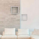 Set 2 Mensole Cubo da Parete Quadrato in Fibra di Legno Q-Bis Maxi Rovere Grigio New