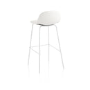 Set 2 Sgabelli 42x43x91,5 cm in Similpelle Bianco