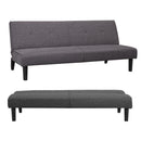 Divano Letto Prontoletto Click Clack Rivestimento in Tessuto Grigio Oliver