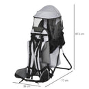 Zaino Porta Bimbo Pieghevole per Trekking  Grigio
