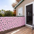 Siepe Artificiale Sintetica 1x 3 m Rotolo Rete Anticaduta con Fiori Rosa      