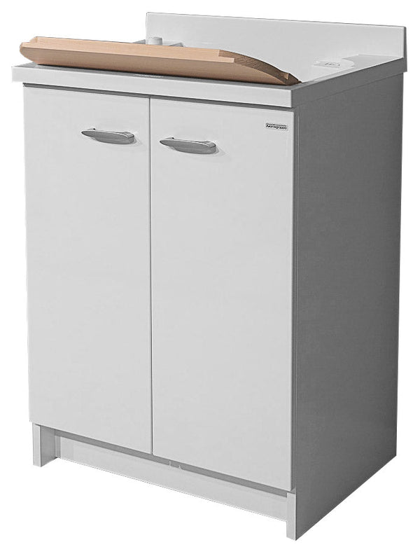prezzo Mobile Lavatoio 60x50x85cm 2 Ante Asse in Legno Montegrappa Marella Bianco