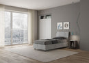 Letto Singolo Demas Testata Inclinata  Cemento Varie Misure